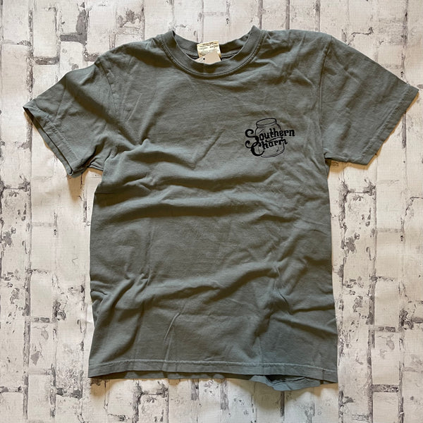 Southern Charm "Cow Original Circle" Short Sleeve T-shirt - Granite - Southern Charm "Shop The Charm"