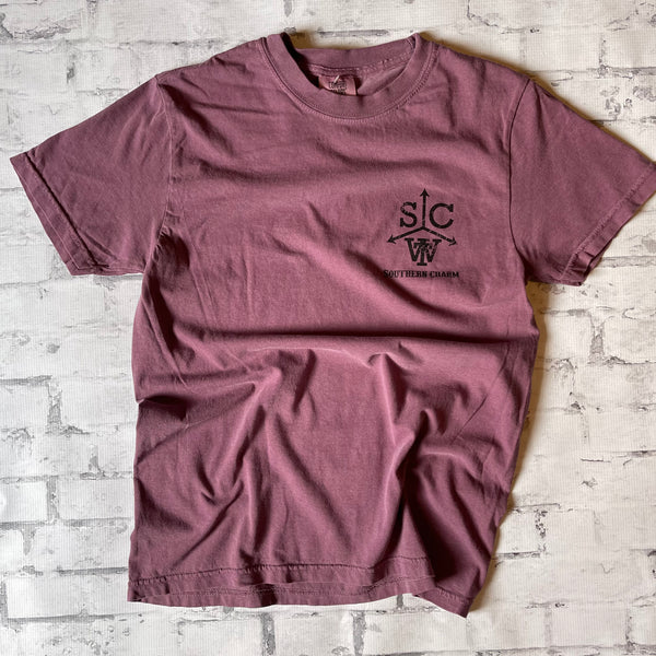 Southern Charm "Cheetah Boot" Short Sleeve T-shirt - Berry - Southern Charm "Shop The Charm"