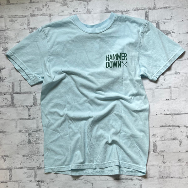 Hammer Down "Two Row Field Camo Patch" Short Sleeve T-shirt - Chambray - Southern Charm "Shop The Charm"