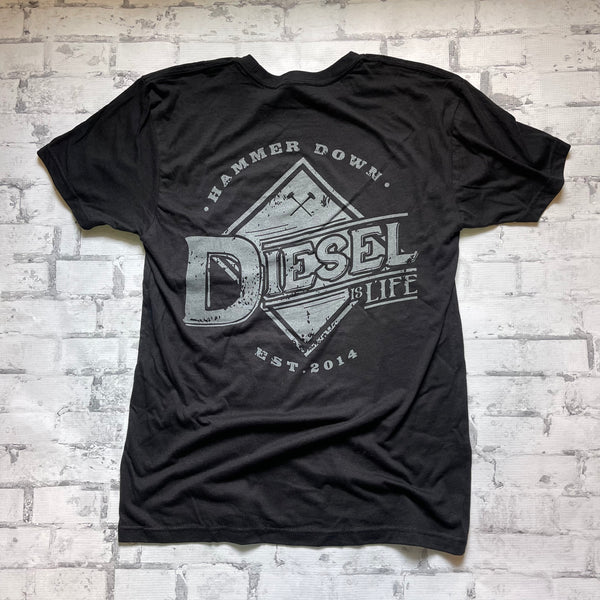 Hammer Down "Diesel Is Life" Short Sleeve T-shirt - Black - Southern Charm "Shop The Charm"