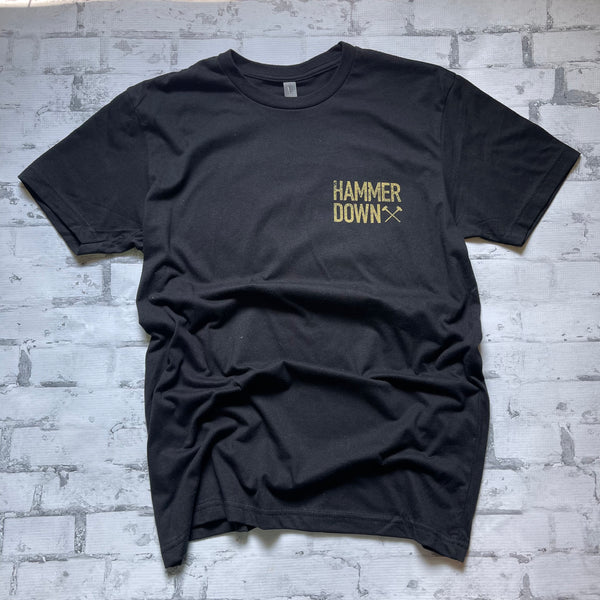 Hammer Down "Two Row Field Camo" Short Sleeve T-shirt - Black - Southern Charm "Shop The Charm"