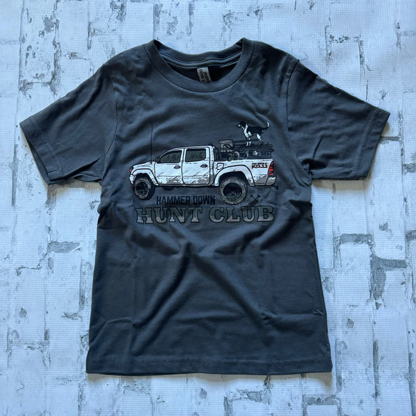 KIDS Hammer Down "Bear Hunter Rig #KOJJ" Short Sleeve T-shirt - Charcoal