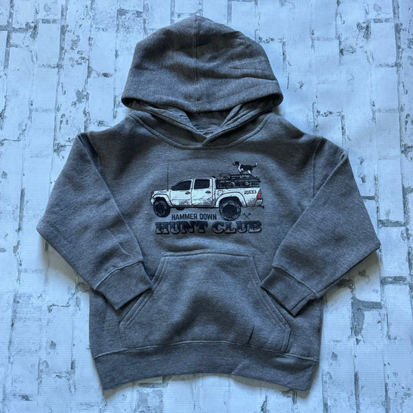 KIDS Hammer Down "Bear Hunter Rig #KOJJ" Hoodie - Heather Grey