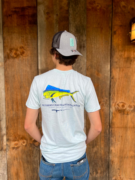 Southern Charm "Mahi Mahi" Short Sleeve T-shirt - Seaside Blue - Southern Charm "Shop The Charm"