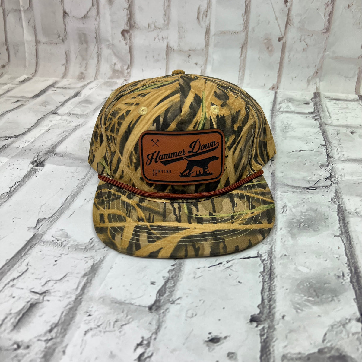 Hammer Down "Hunting Co" Hat Wetlands Camo with Rope Southern Charm The Charm"