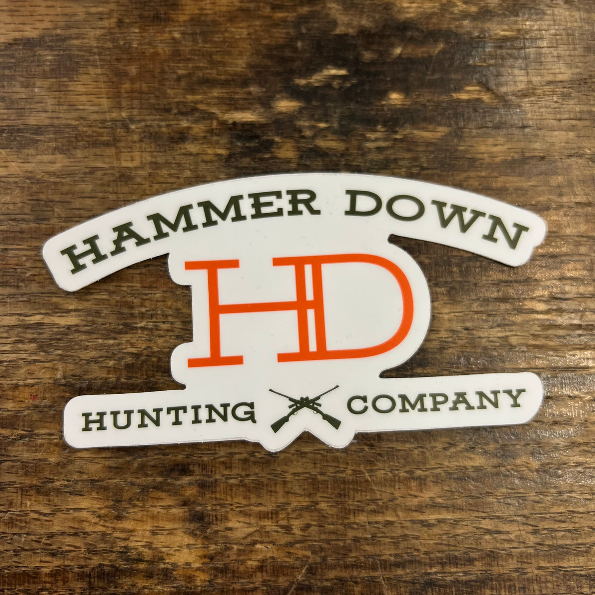 Hammer Down "Hunting Company" Sticker Black and White Southern Charm The Charm"