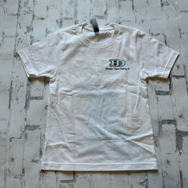 KIDS Hammer Down "Trout" Short Sleeve T-shirt - White