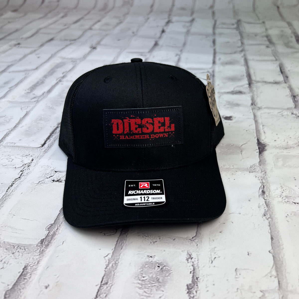 Hammer Down "Diesel" Hat Black with Leather Patch Southern Charm