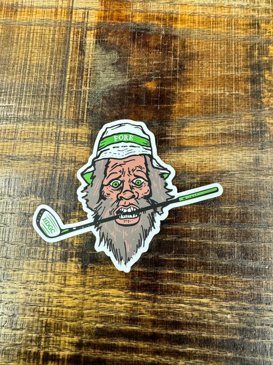 Hammer Down Golf Club "Hack Sasquatch" Sticker 3" Southern Charm The Charm"