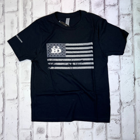 KIDS Hammer Down "Topo Flag" Short Sleeve T-shirt - Black