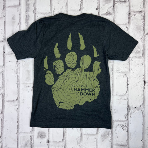 KIDS Hammer Down "Bear Claw" Short Sleeve T-shirt - Charcoal
