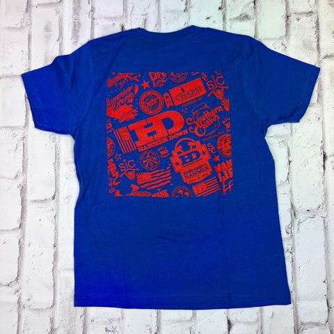 KIDS Southern Charm "Live the Brand" Short Sleeve T-shirt - Royal Blue