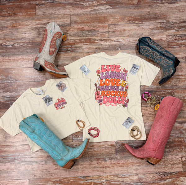 Southern Charm “Like Dolly" Short Sleeve T-shirt - Ivory