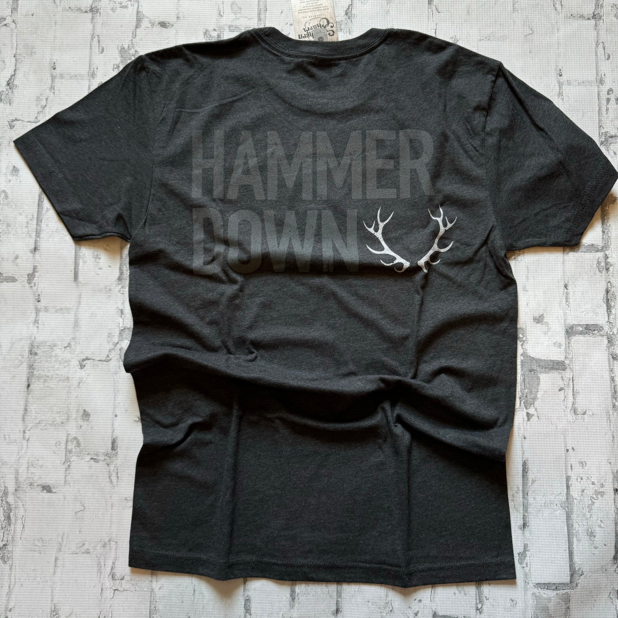Hammer Down “Antlers” Short Sleeve T-shirt - Solid Graphite