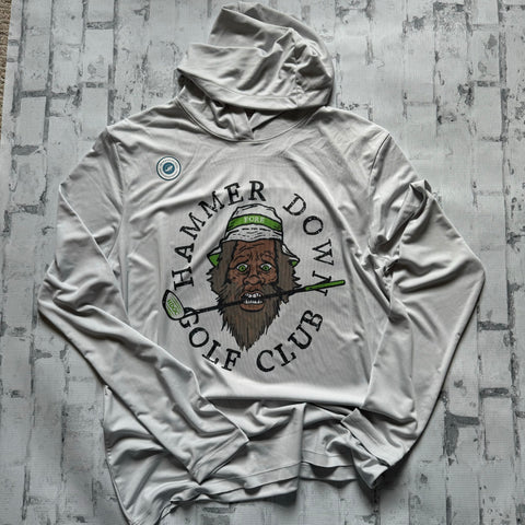 Hammer Down "Golf Club" Lightweight Hoodie - Light Grey