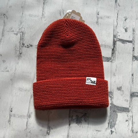 Ripple and Run “Crochet" Beanie - Rust