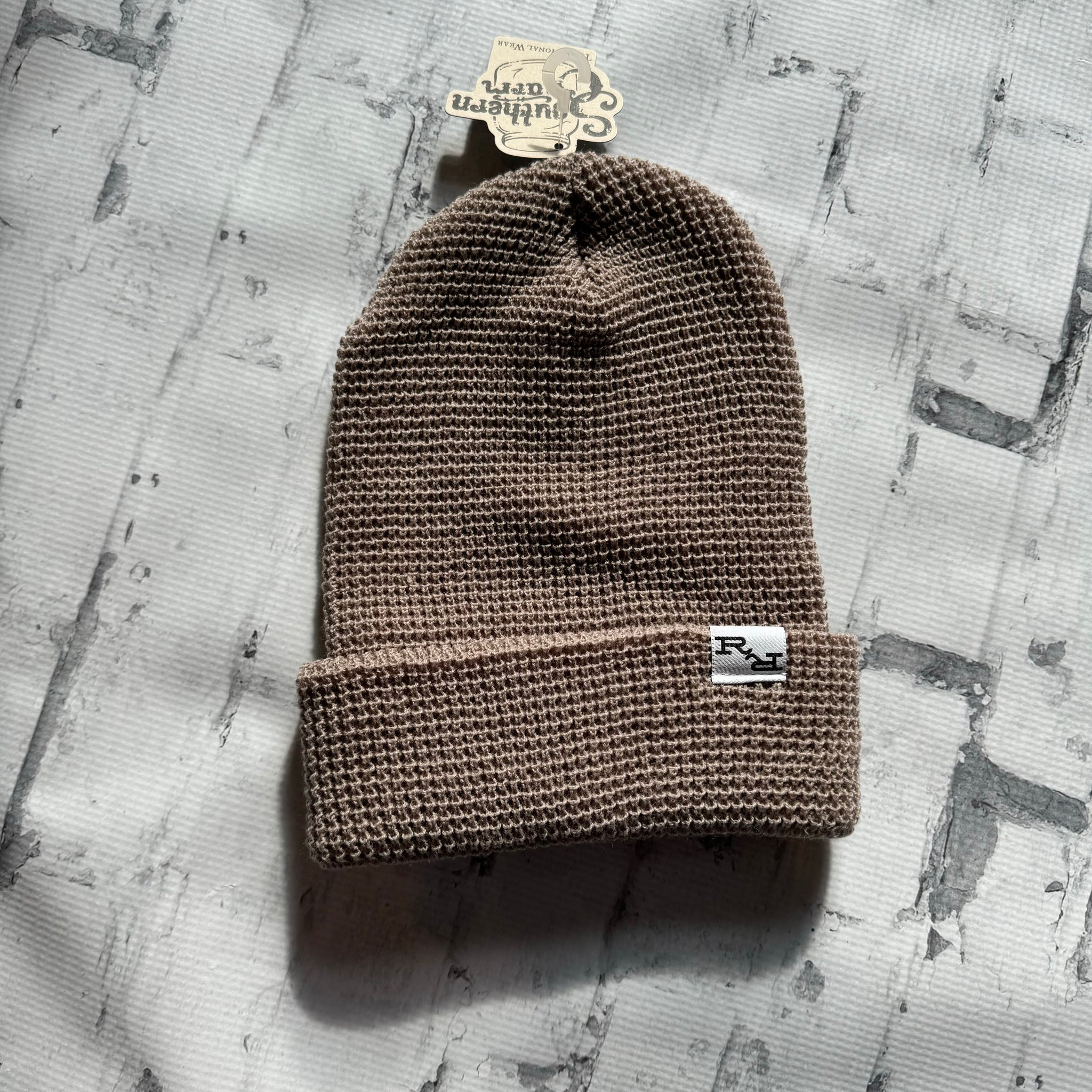 Ripple and Run “Crochet" Beanie - Sand