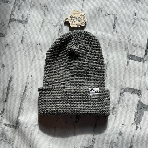 Ripple and Run “Crochet" Beanie - Heather Grey