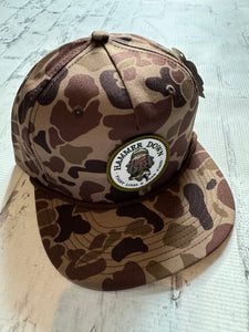Hammer Down “Sasquatch and Fish" Hat - Bark Camo with Brown Rope