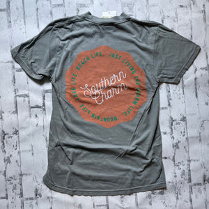 Southern Charm "Mountain Beach Lake" Short Sleeve T-shirt - Granite - Southern Charm "Shop The Charm"