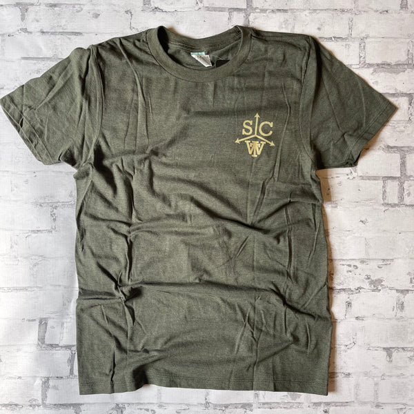 Southern Charm "Cabin Square" Short Sleeve T-shirt - Artichoke - Southern Charm "Shop The Charm"