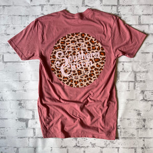 Southern Charm "Cheetah Original Circle" Short Sleeve T-shirt - Mauve - Southern Charm "Shop The Charm"