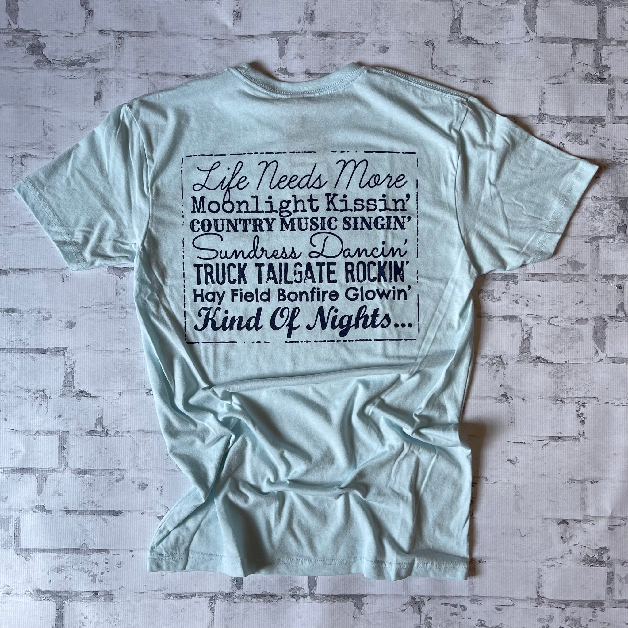 Southern Charm "Kind of Nights" Short Sleeve T-shirt - Chambray - Southern Charm "Shop The Charm"