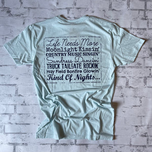 Southern Charm "Kind of Nights" Short Sleeve T-shirt - Chambray - Southern Charm "Shop The Charm"