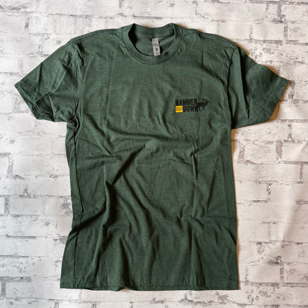 Hammer Down "HD Orange Box Elk" Short Sleeve T-shirt - Forest Green - Southern Charm "Shop The Charm"