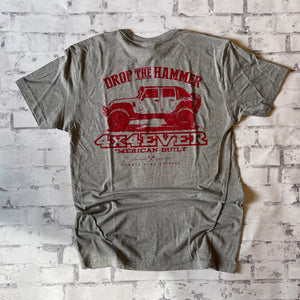 Hammer Down "4x4 Ever" Short Sleeve T-shirt - Heather Gray - Southern Charm "Shop The Charm"