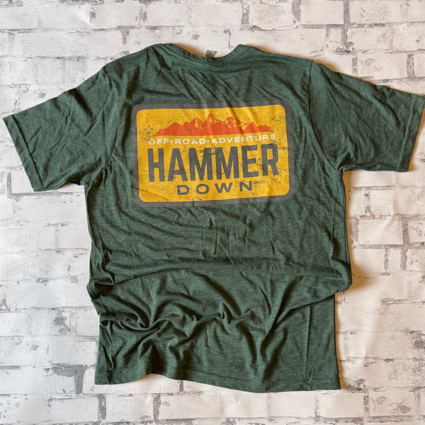Hammer Down "Red Mountain Patch" Short Sleeve T-shirt - Royal Pine - Southern Charm "Shop The Charm"