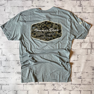 Hammer Down "80s Surf Field Camo" Short Sleeve T-shirt - Stonewash Denim - Southern Charm "Shop The Charm"