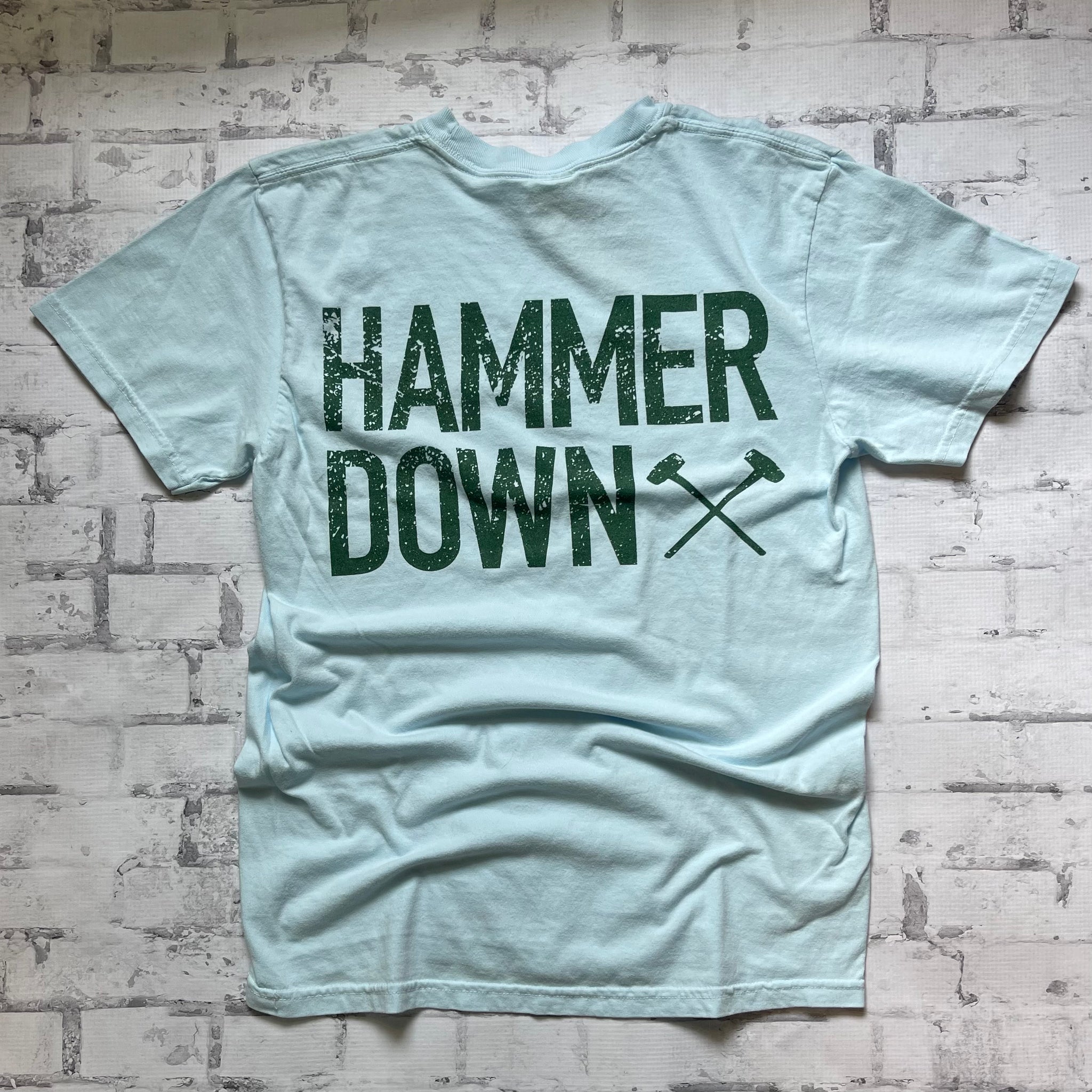 Hammer Down "Two Row Field Camo Patch" Short Sleeve T-shirt - Chambray - Southern Charm "Shop The Charm"
