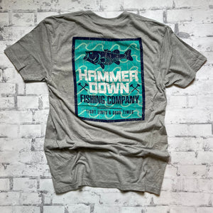 Hammer Down "Bass Poster" Short Sleeve T-shirt - Heather Gray - Southern Charm "Shop The Charm"