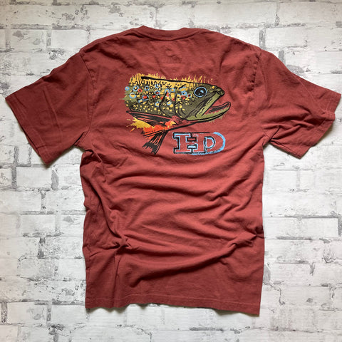 Hammer Down "Hammer Trout" Short Sleeve T-shirt - Crimson - Southern Charm "Shop The Charm"