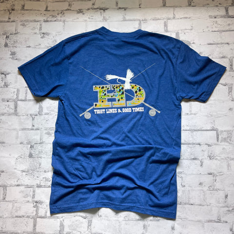 Hammer Down "Crossed Fly Rods" Short Sleeve T-shirt - Royal - Southern Charm "Shop The Charm"