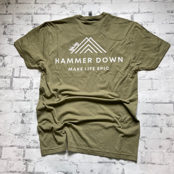 Hammer Down "Jeep Mountain" Short Sleeve T-shirt - Military - Southern Charm "Shop The Charm"