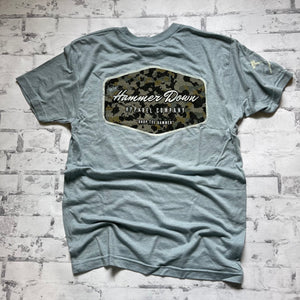 Hammer Down "80s Surf Camo Field" Short Sleeve T-shirt - Stonewash Denim - Southern Charm "Shop The Charm"
