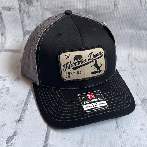 Hammer Down "Racoon Hunter" Hat - Black with Woven Patch - Southern Charm "Shop The Charm"