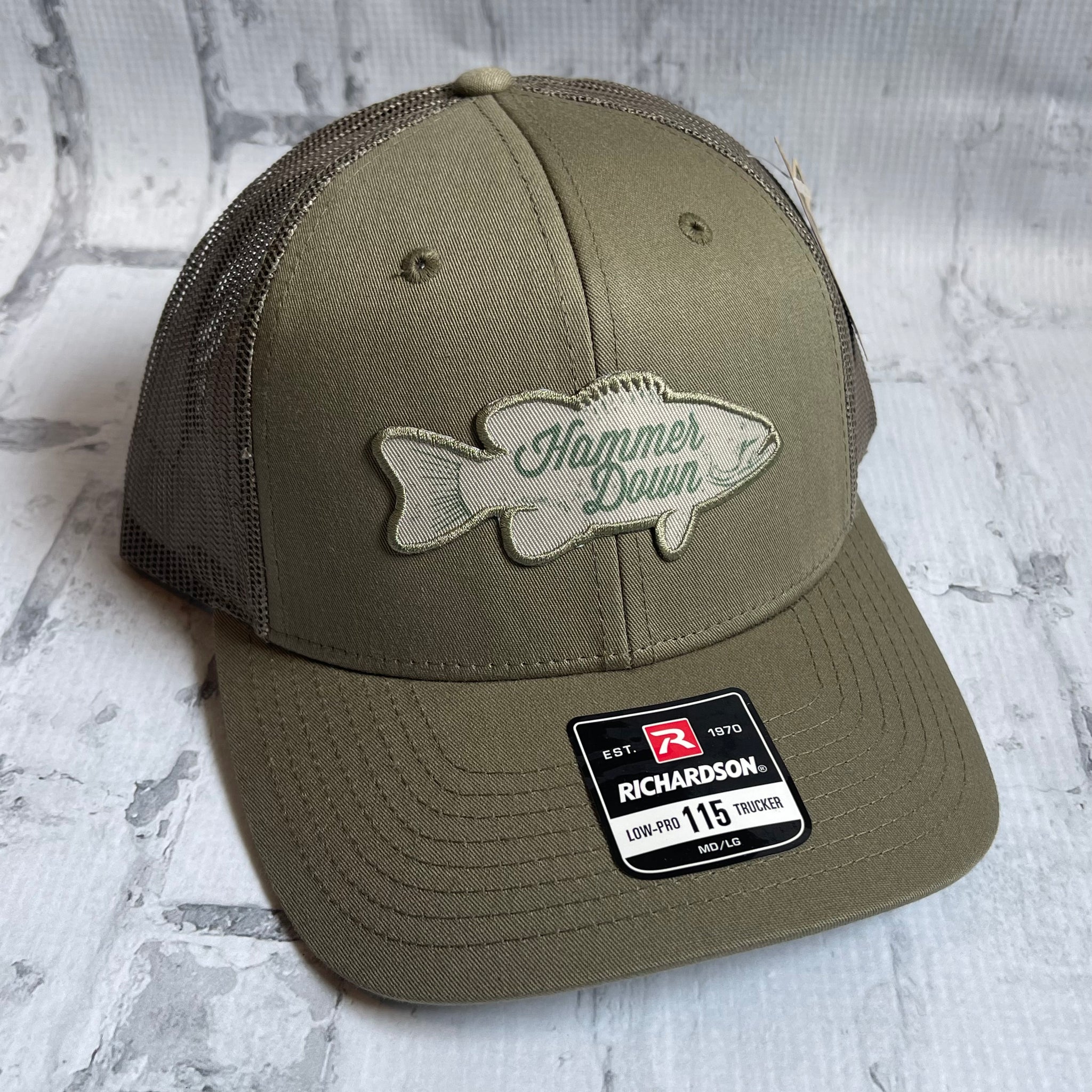 Hammer Down "Trout" Hat - Loden with Woven Patch - Southern Charm "Shop The Charm"