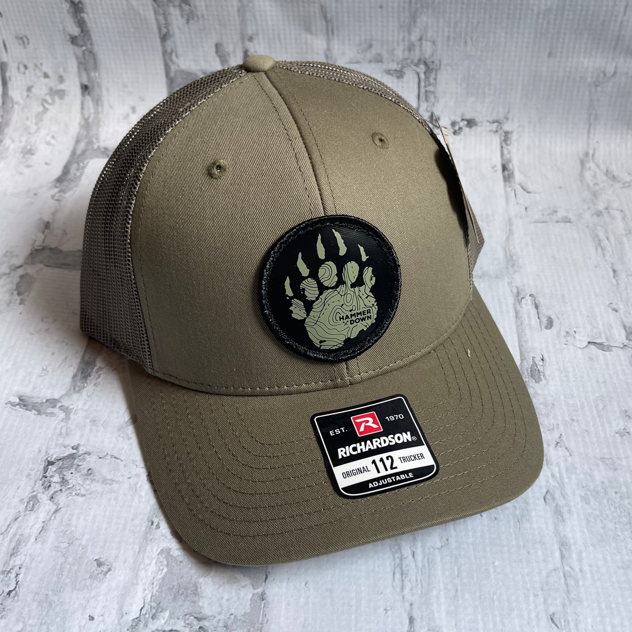 Hammer Down "Bear Claw Topo" Hat - Loden with Woven Patch - Southern Charm "Shop The Charm"