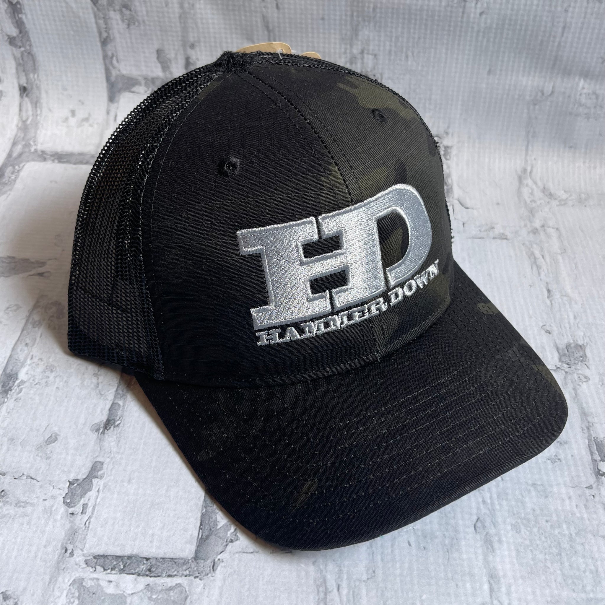 Hammer Down "HD Original" Hat - Black with Woven Patch - Southern Charm "Shop The Charm"