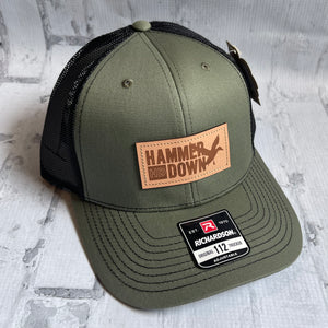 Hammer Down "Rectangle Duck" Hat - Loden with Leather Patch - Southern Charm "Shop The Charm"