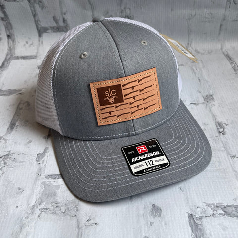 Southern Charm "Dylan" Hat - Heather Gray with Leather Patch - Southern Charm "Shop The Charm"