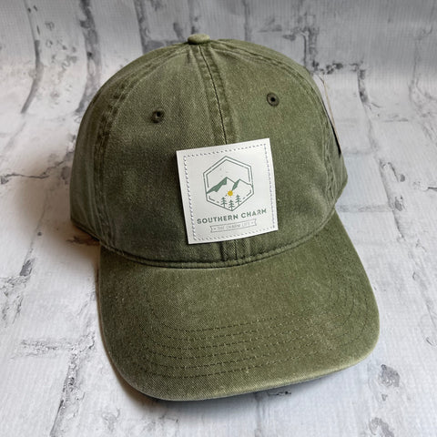 Southern Charm "Green Mountain" Hat - Green with Leather Patch - Southern Charm "Shop The Charm"