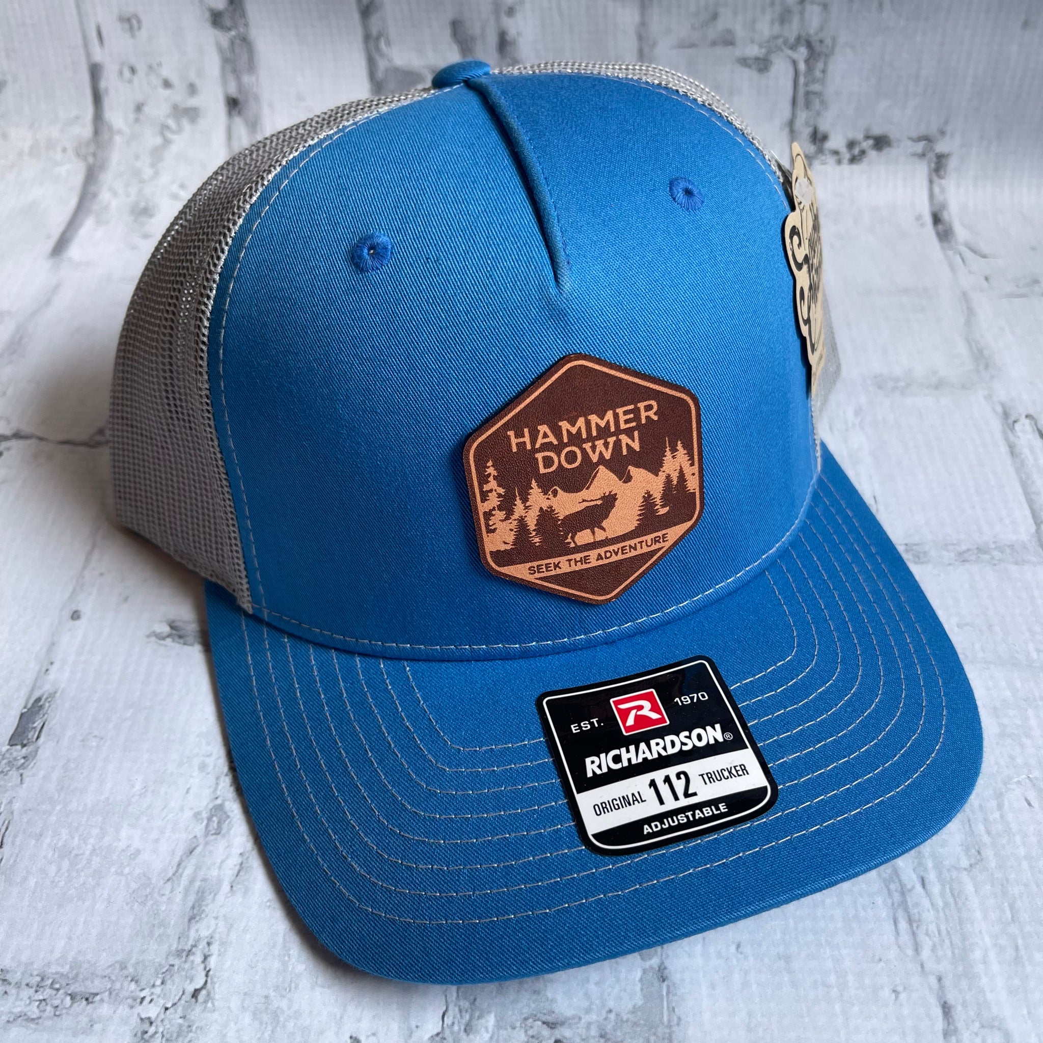 Hammer Down "HD STA" Hat - Cobalt with Leather Patch - Southern Charm "Shop The Charm"