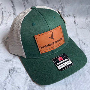 Hammer Down "DTH Duck" Hat - Green with Leather Patch - Southern Charm "Shop The Charm"
