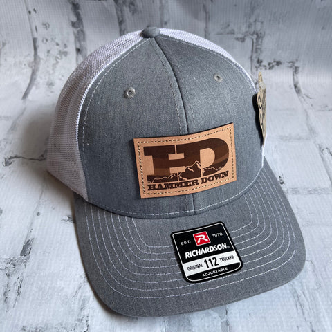 Hammer Down "HD Mountain" Hat - Heather Gray with Woven Patch - Southern Charm "Shop The Charm"