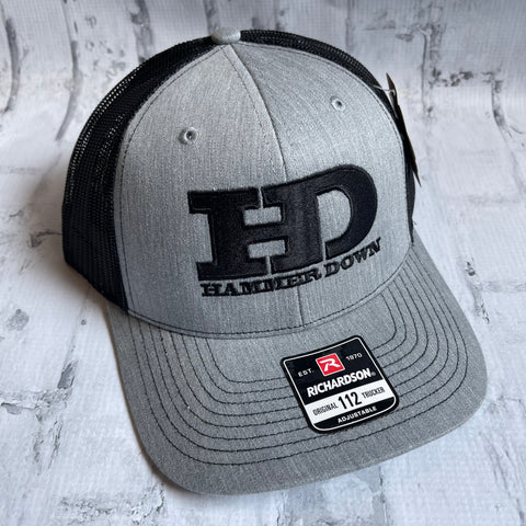 Hammer Down "HD Original" Hat - Heather Gray with Woven Patch - Southern Charm "Shop The Charm"