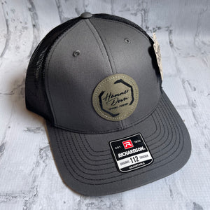 Hammer Down "Paint Swatch" Hat - Charcoal with Leather Patch - Southern Charm "Shop The Charm"
